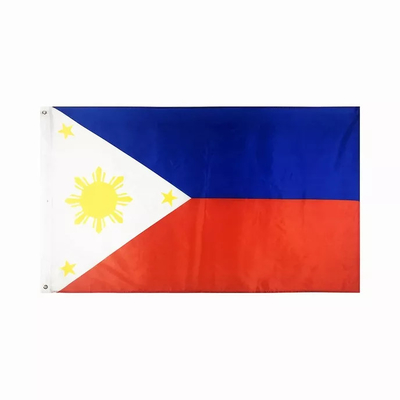 Filipinler 3X5 Özel Bayrak Dijital Baskı %100 Polyester Filipinler Bayrağı